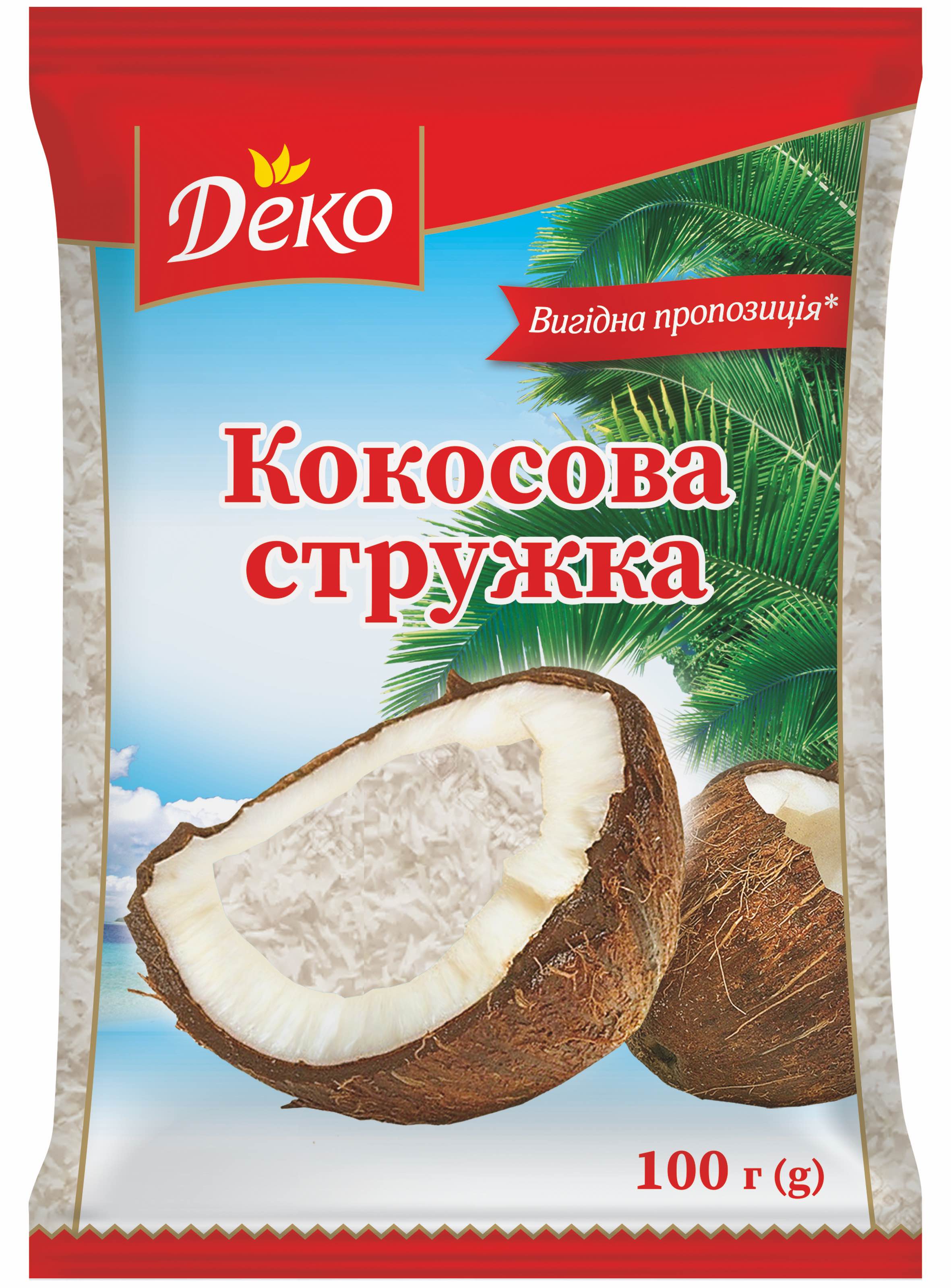 Кокосова стружка 100г Деко (біла)